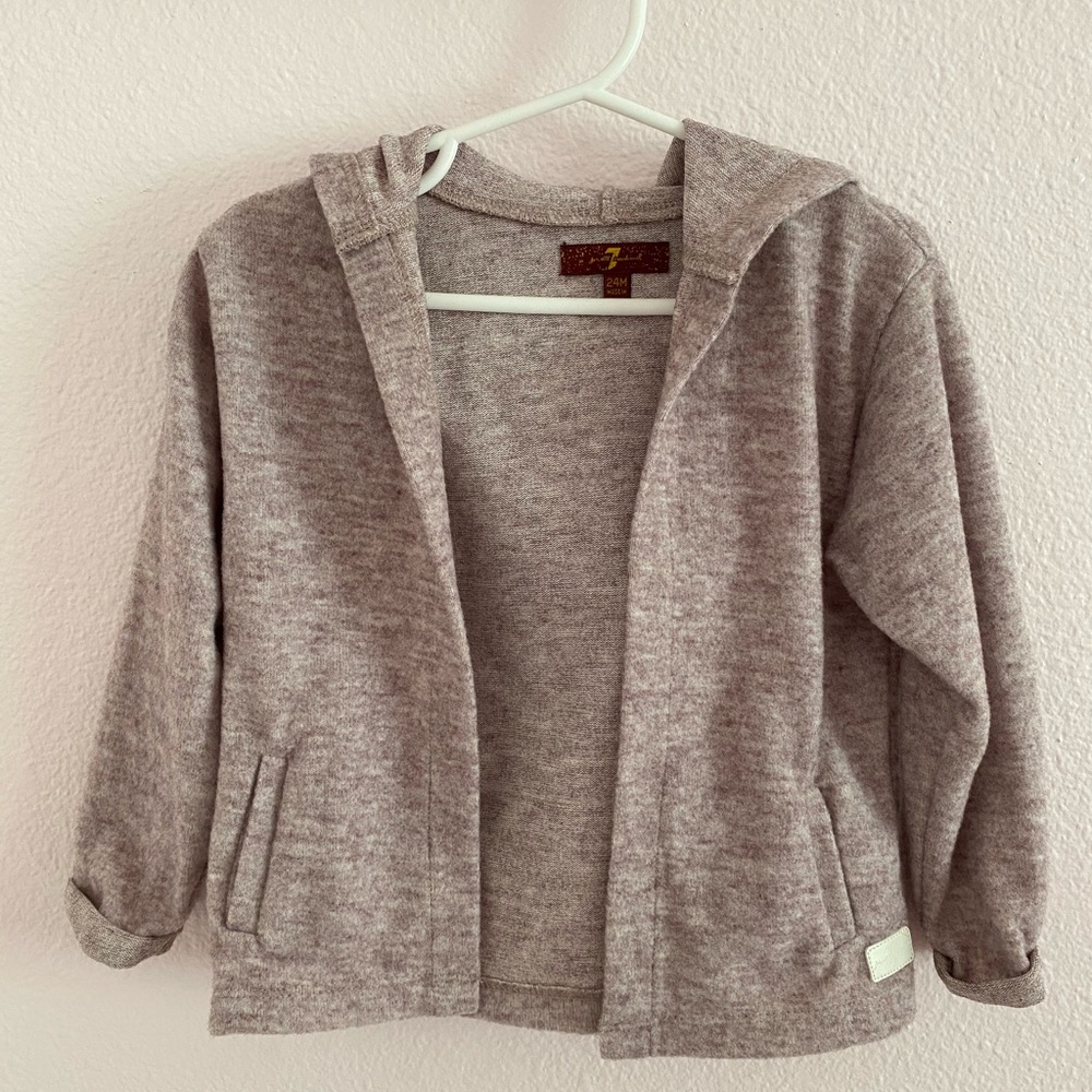 7 for all mankind open front sweater size 24M